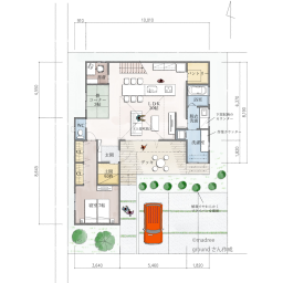 39坪 4ldk 趣味も家族時間も妥協なしの平屋の間取り図 Madree マドリー