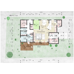 36坪 4ldk 明るい吹抜リビングで介護しやすい家の間取り図 Madree マドリー