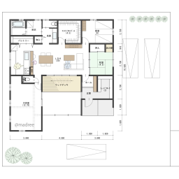 中庭の間取り一覧 理想の間取り図と出会う Madree マドリー