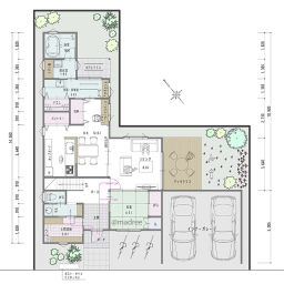 土地60坪の間取り一覧 理想の間取り図と出会う Madree マドリー