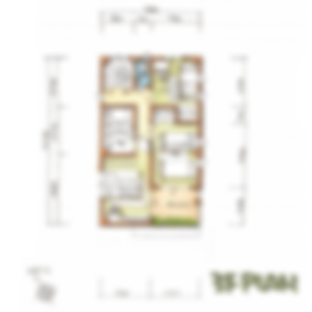 [39坪 パントリー] 屋上バルコニーでアウトドア楽しむ、投資目的とした賃貸併用住宅の間取り図　3階の画像