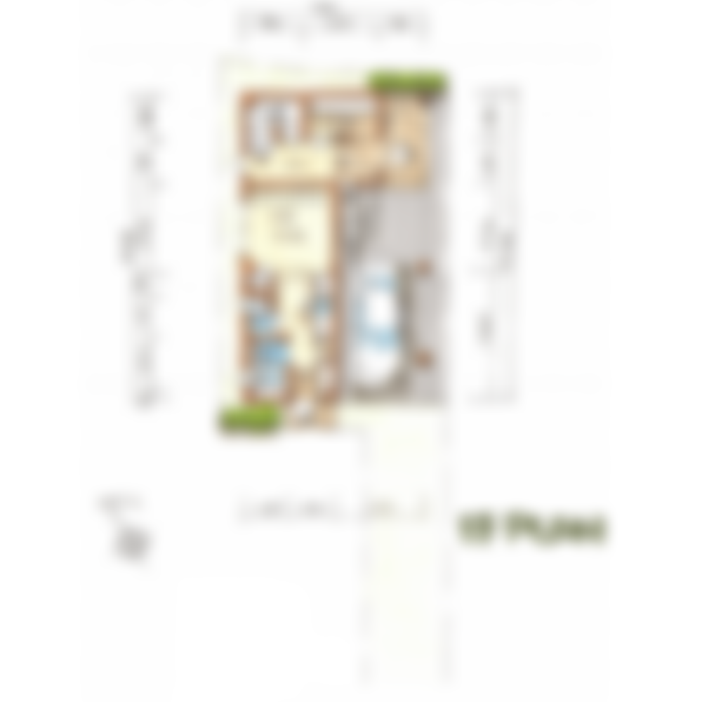 [39坪 パントリー] 屋上バルコニーでアウトドア楽しむ、投資目的とした賃貸併用住宅の間取り図　配置図の画像