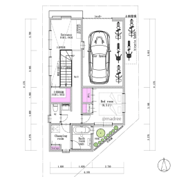 坪庭の見える浴室の間取り一覧 理想の間取り図と出会う Madree マドリー