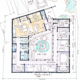 中庭の間取り一覧 理想の間取り図と出会う Madree マドリー