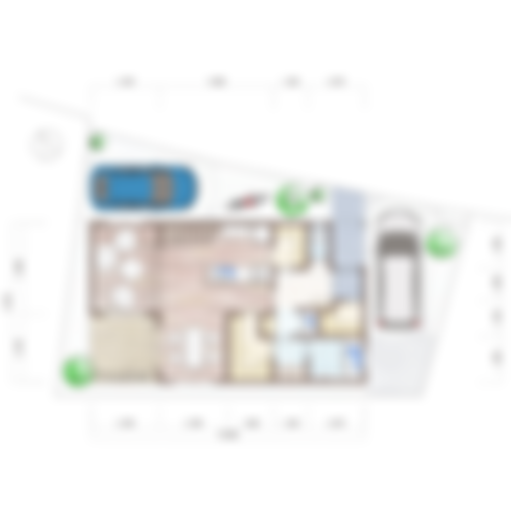 [27坪〜30坪 2LDK] 床生活でフレキシブルに空間活用、親子の目線が近くなる暖かな家の間取り図　配置図の画像