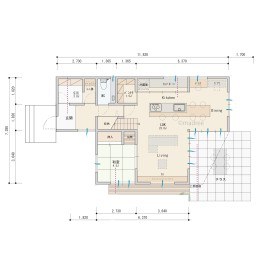 シンプルな家事動線と居心地良い2つのリビングで快適に暮らせる家