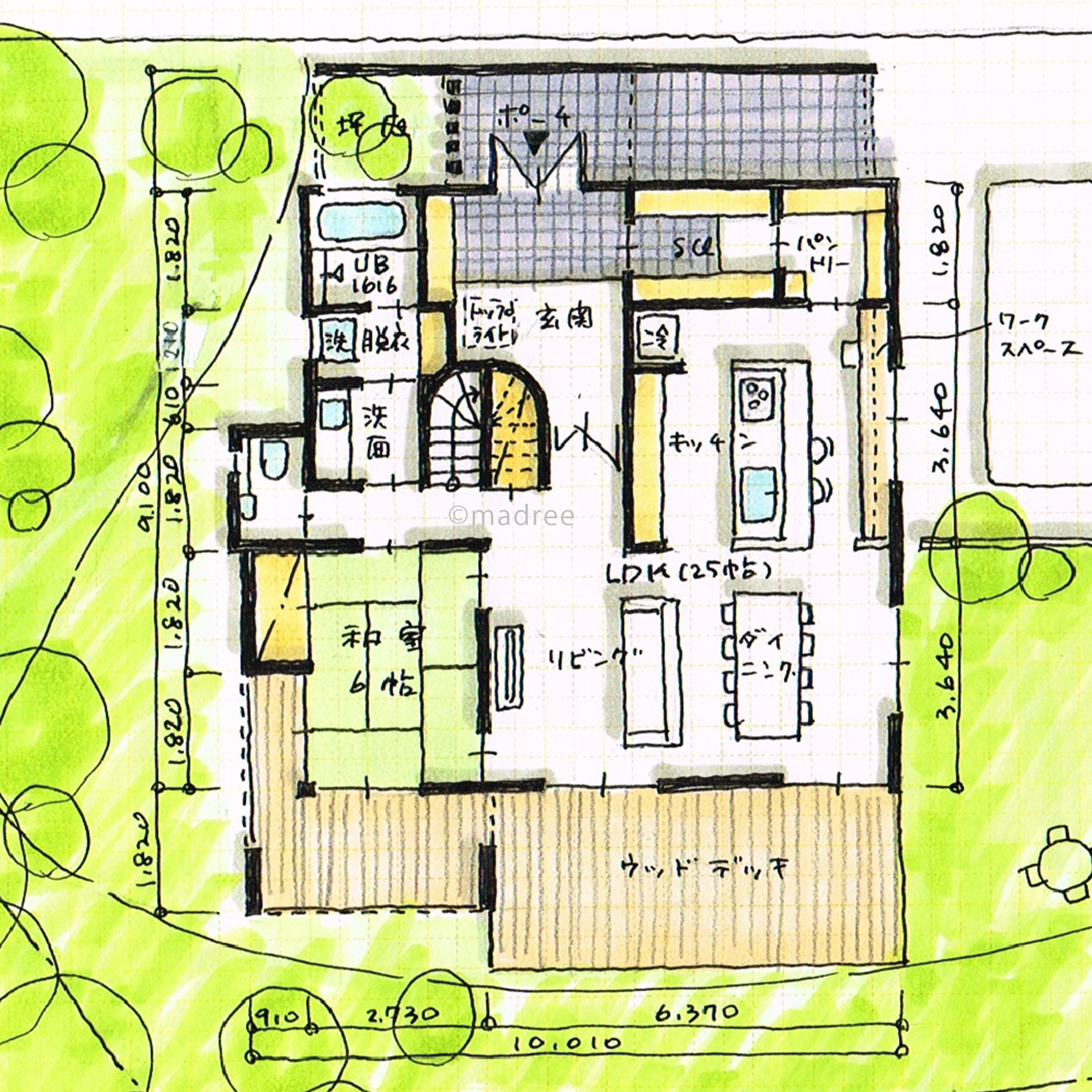 日常と自然をシームレスにつなぐ、緑に囲まれたアウトドア好きの家